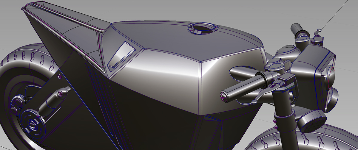 motorcycle，Cafe fighter，Concept map，