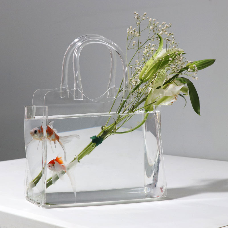 vase，Floral apparatus，flower arrangement，fish tank，Micro landscape，Transparent bag，