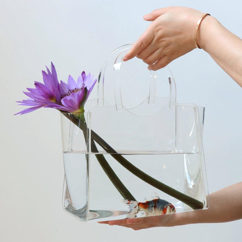 vase，Floral apparatus，flower arrangement，fish tank，Micro landscape，Transparent bag，