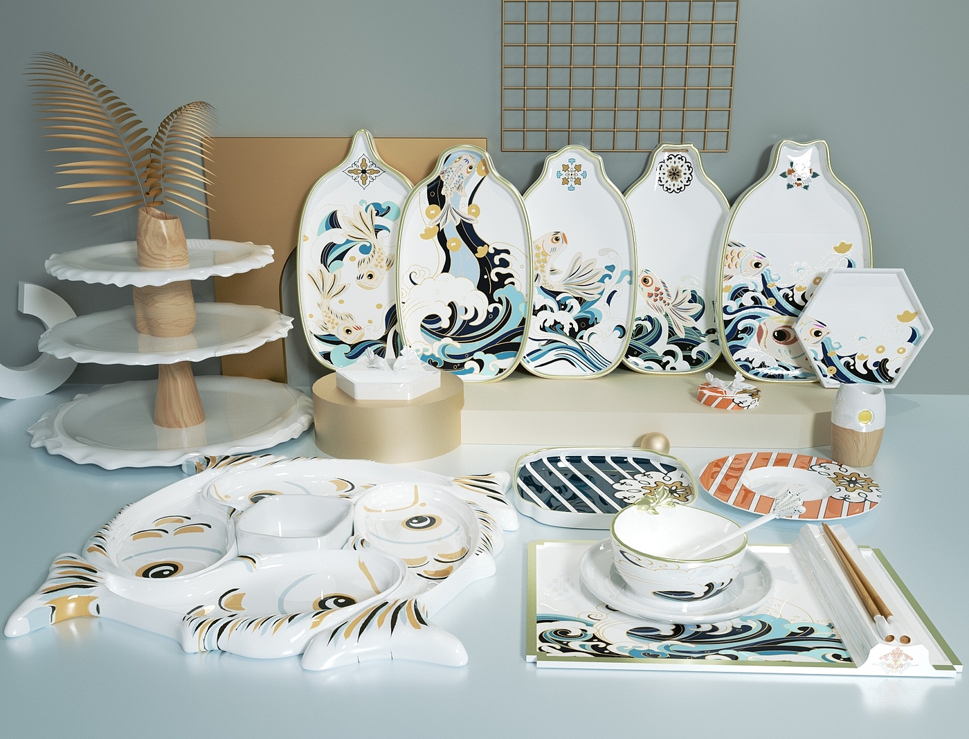 tableware，Cultural creation，Southern Fujian，Dripping beast，fish，