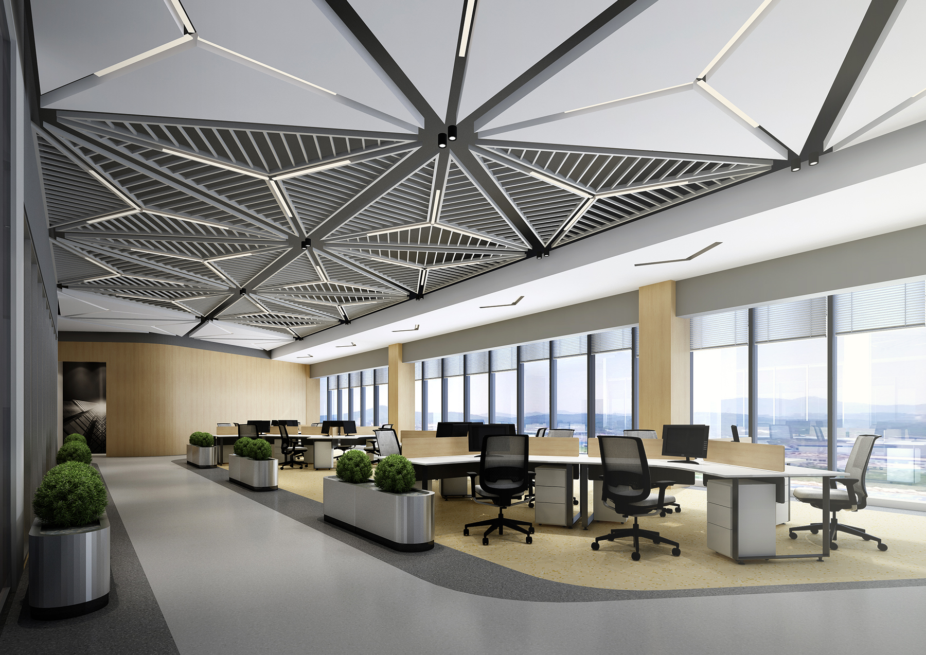 Interior architecture，office，Office decoration，