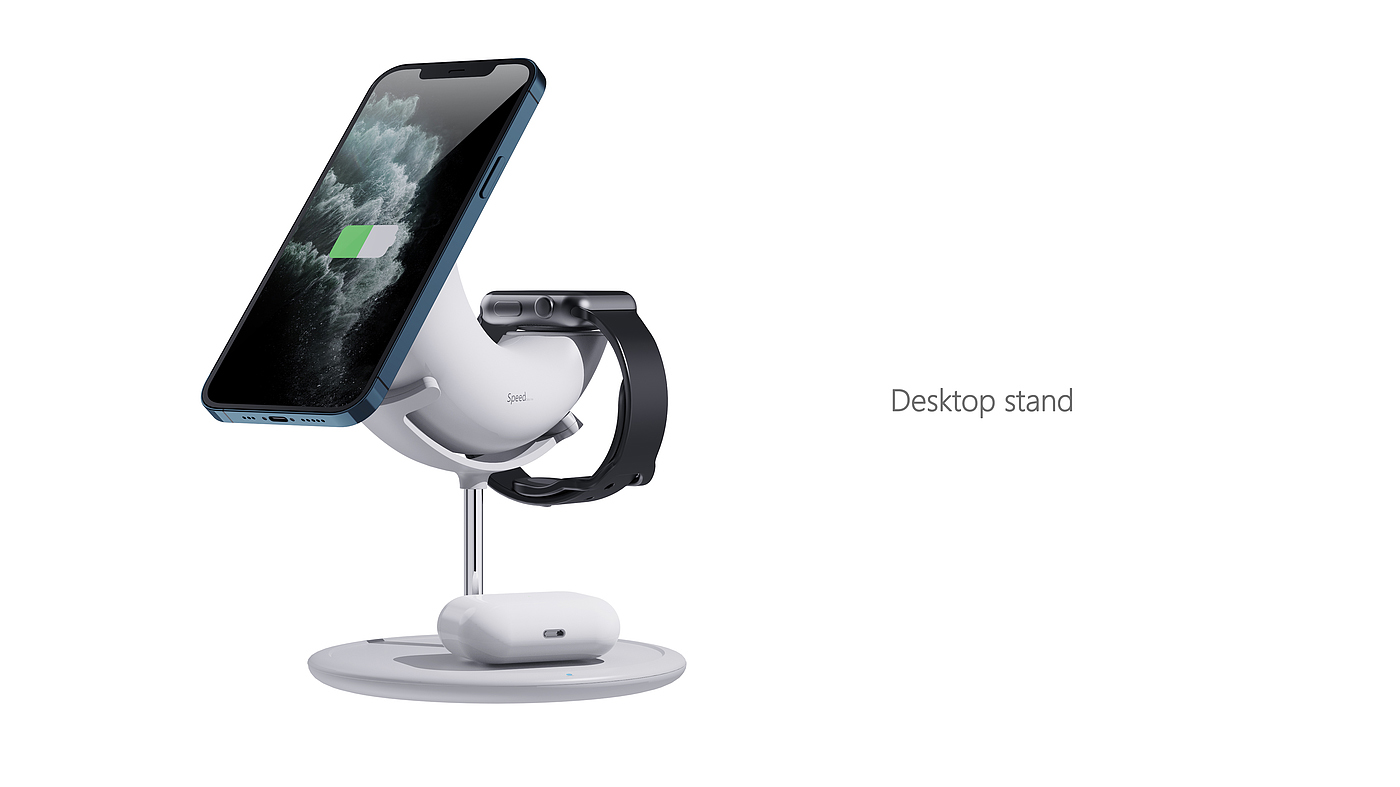Wireless charging，3 in 1，Desktop Support，