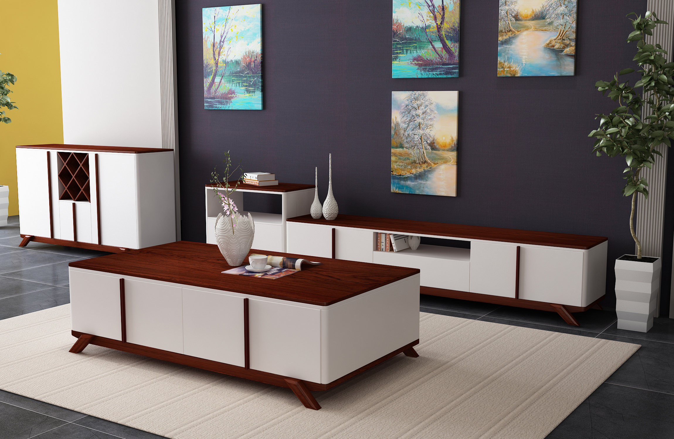 Nordic, furniture, design, tea table, TV cabinet，