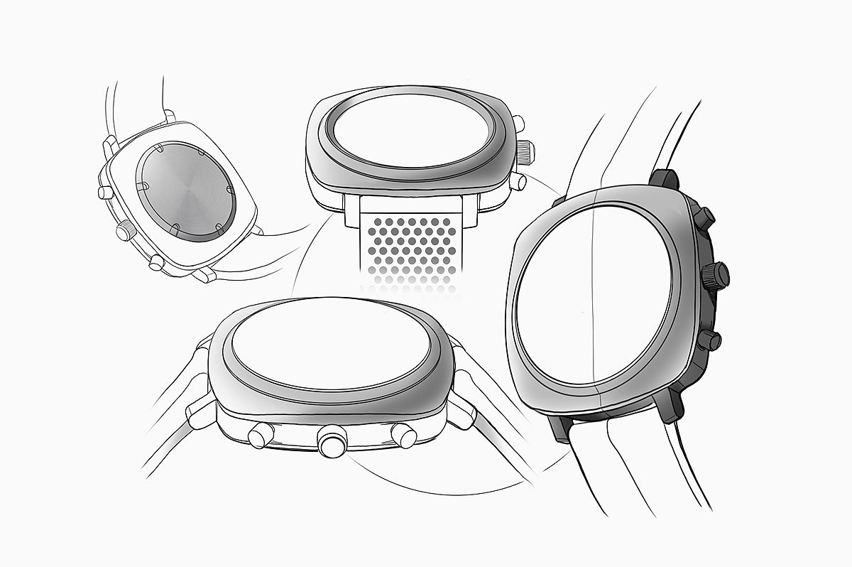 Rising Chronograph，Wrist watch，Hand drawn，