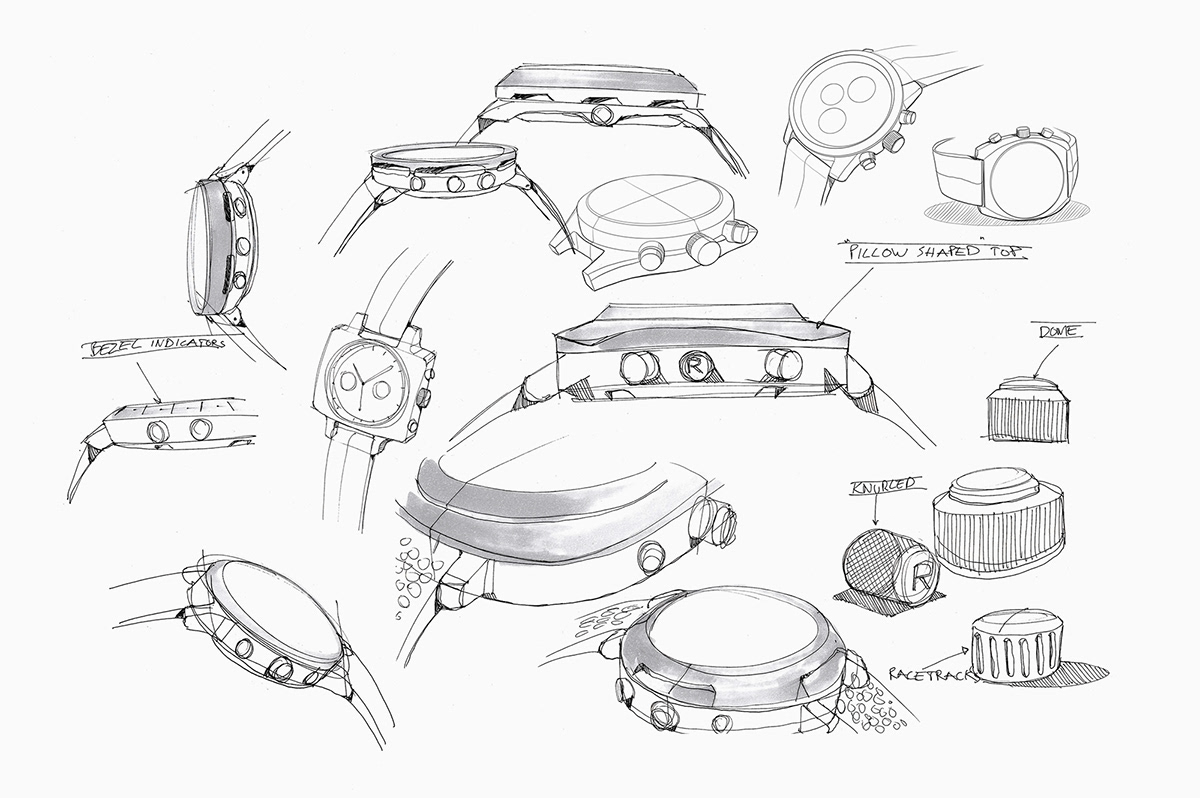 Rising Chronograph，Wrist watch，Hand drawn，