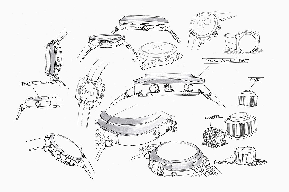 Rising Chronograph，Wrist watch，Hand drawn，