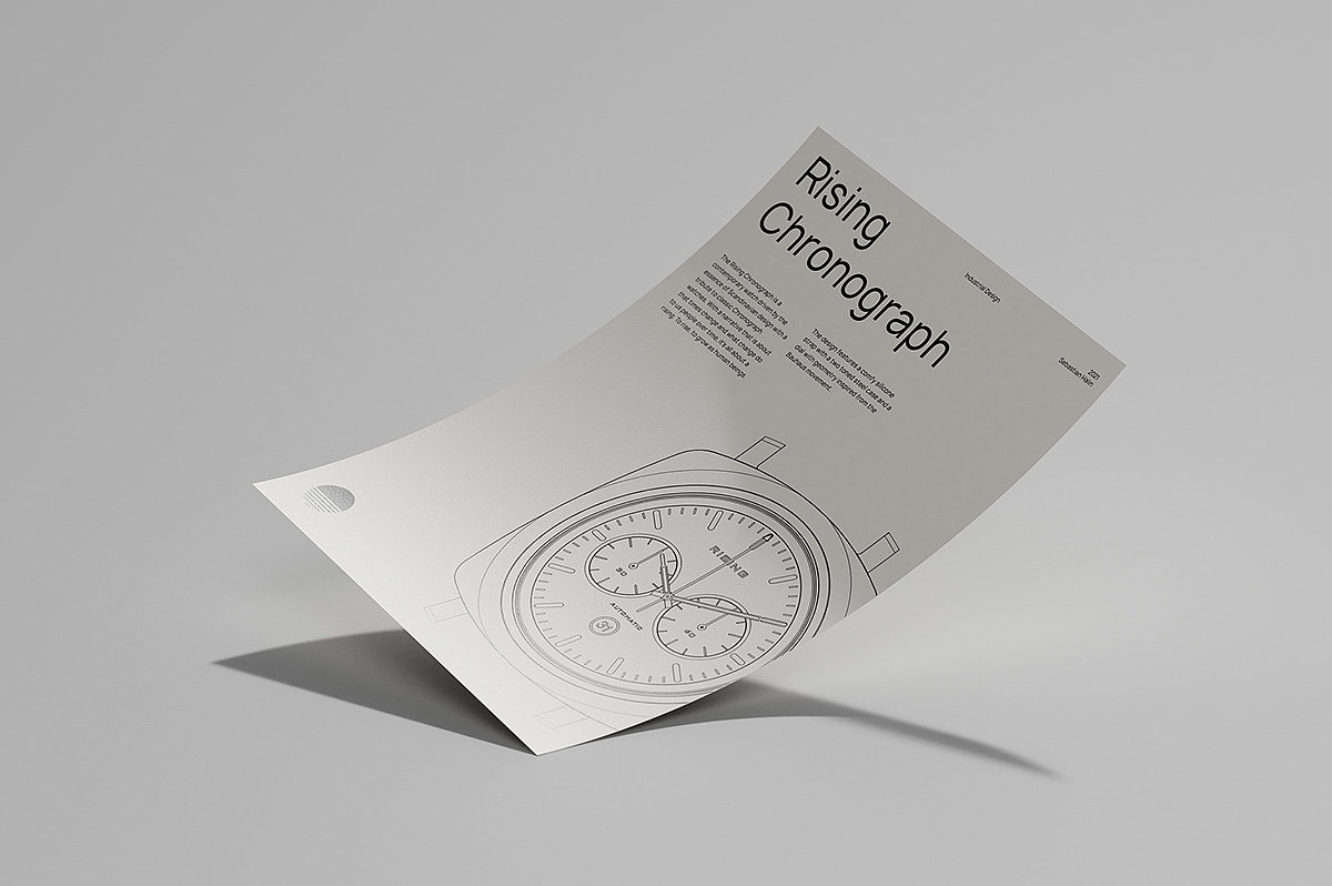 Rising Chronograph，Wrist watch，Hand drawn，