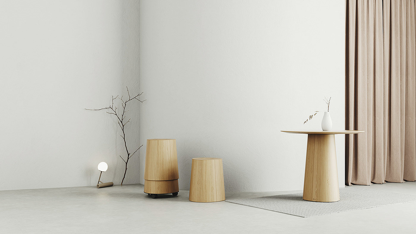 Ton，woodiness，Table，animation，modularization，chair，