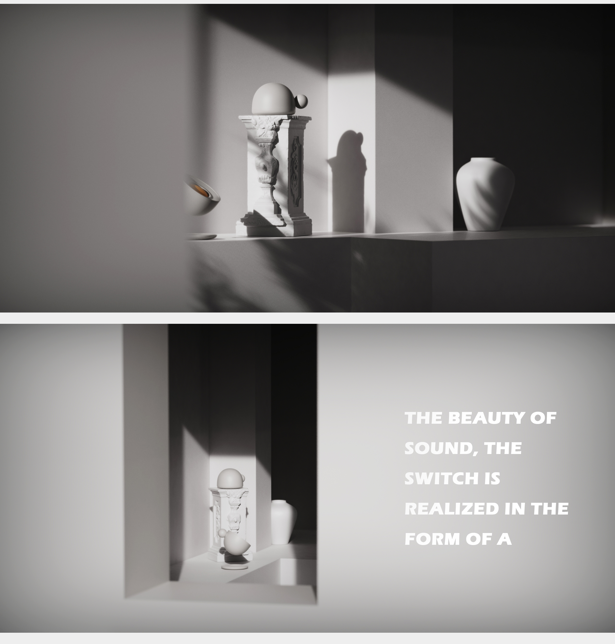 Bluetooth Speaker ，Aerobic design，Light and shadow，Advanced sense of product，Household products，Simple and elegant feeling，Transparent and clean，