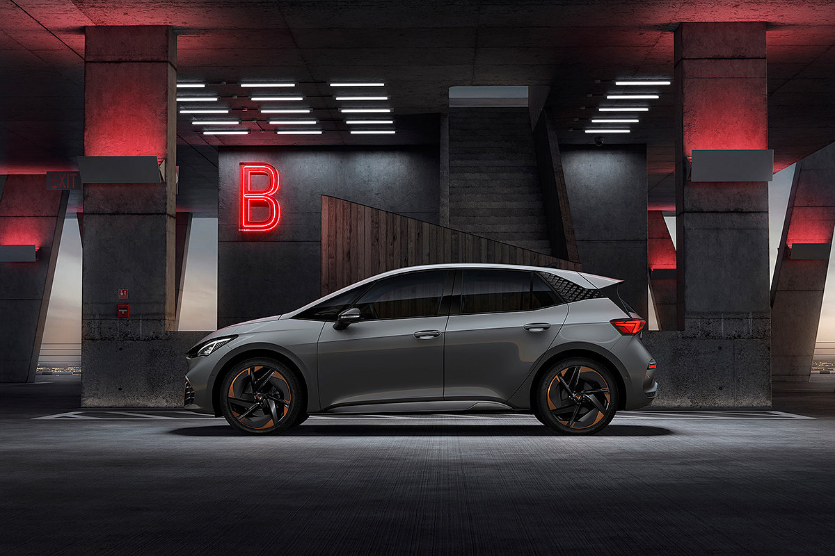 CUPRA Born，Automobile design，blue，