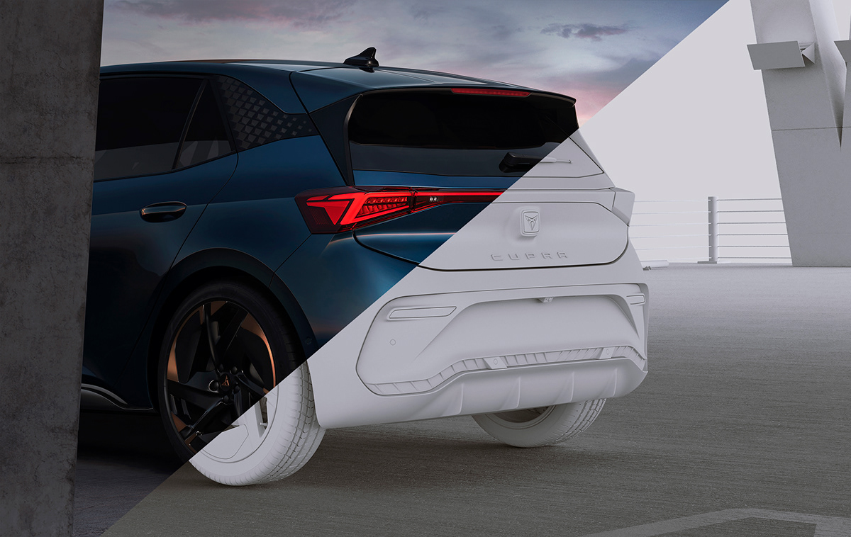 CUPRA Born，Automobile design，blue，