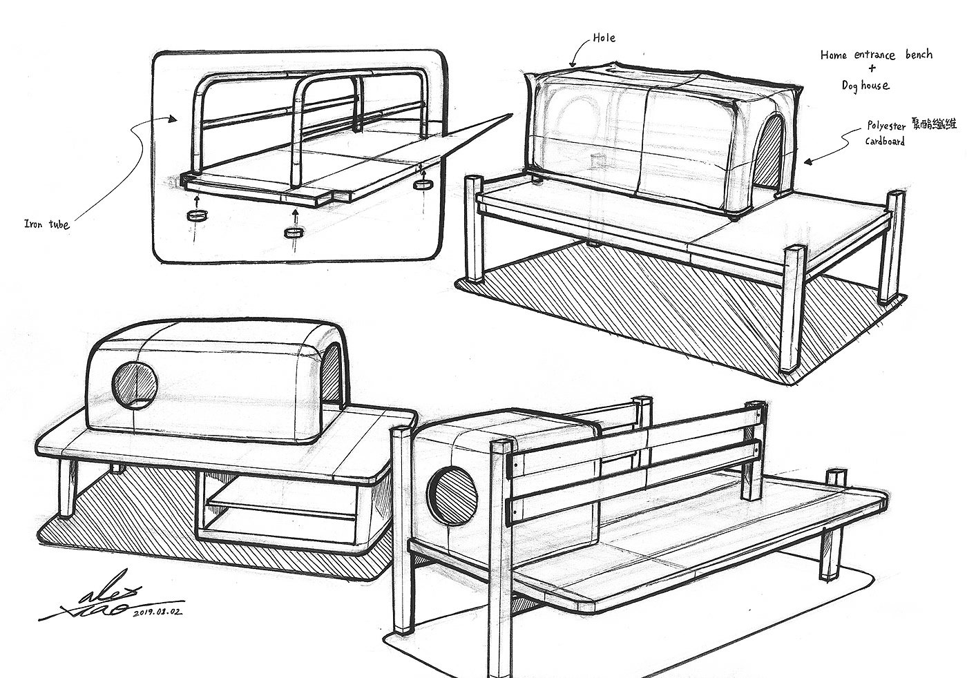 The dog & family，Multifunctional furniture，Modular design，