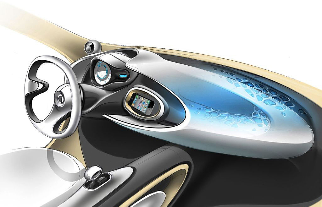 Smart Forjoy，Concept car，Hand drawing，full set，