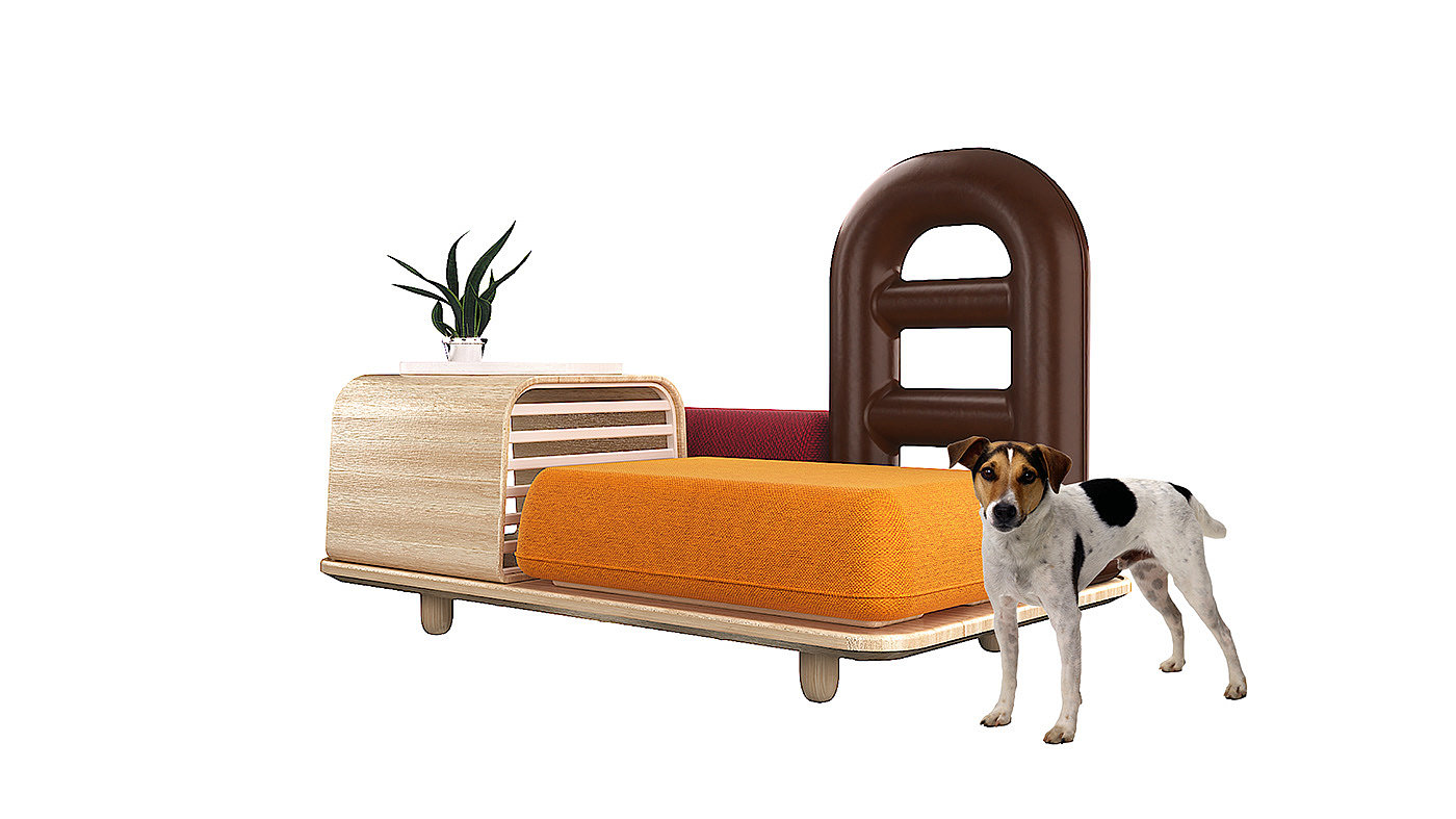 The dog & family，Multifunctional furniture，Modular design，