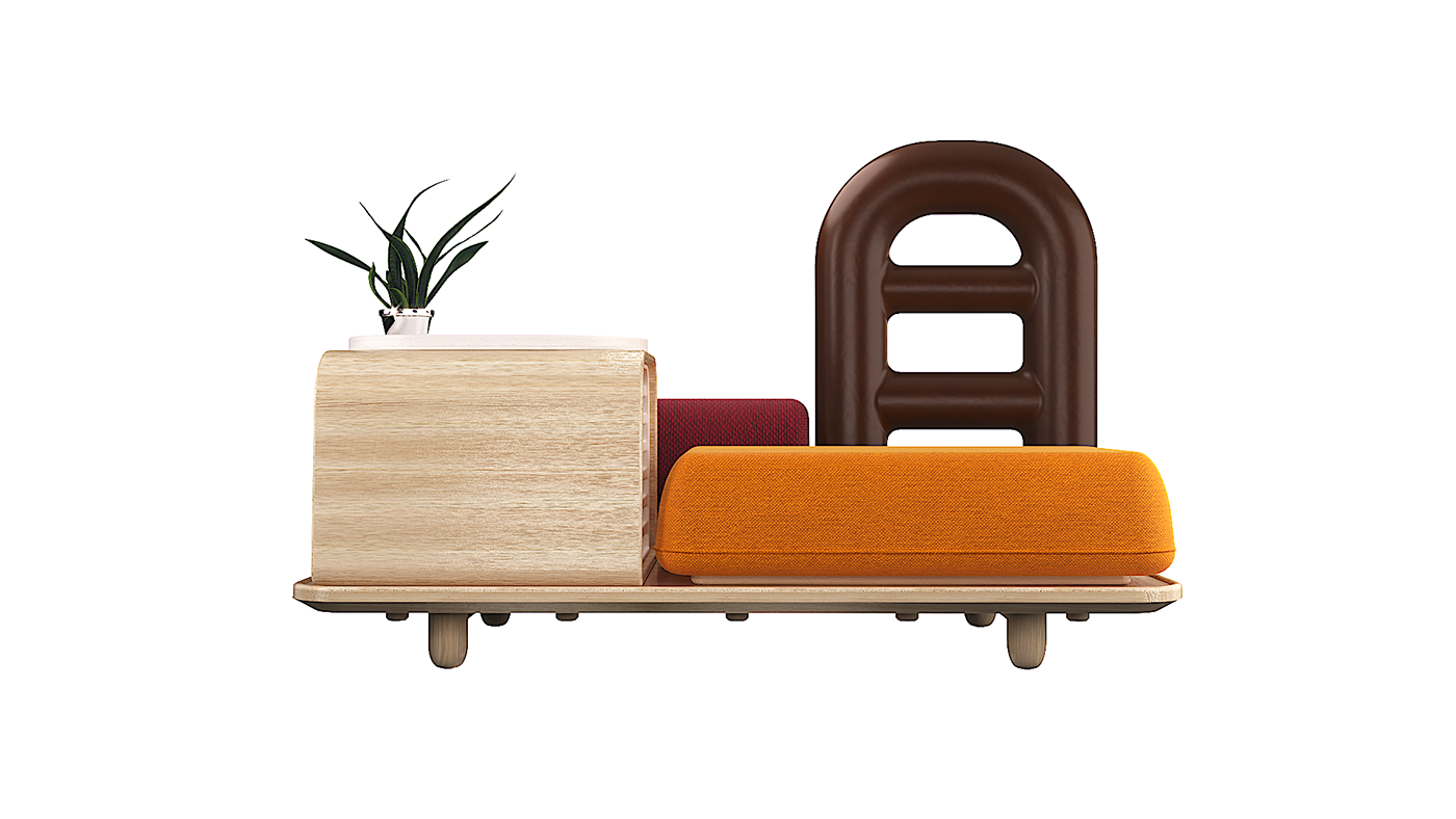 The dog & family，Multifunctional furniture，Modular design，