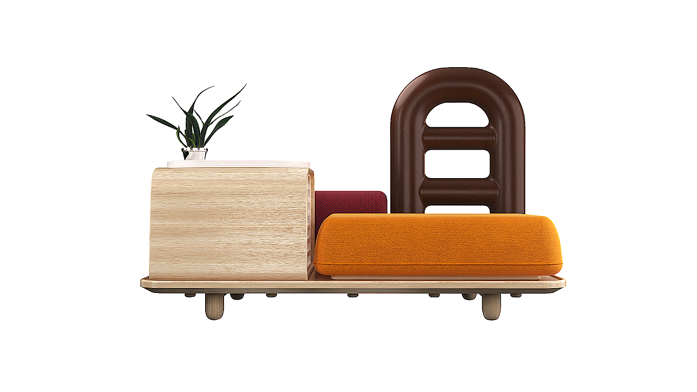 The dog & family，Multifunctional furniture，Modular design，