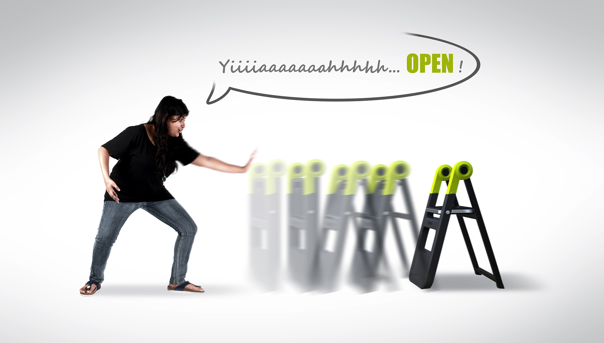 DEXTER，portable，fold，ladder，