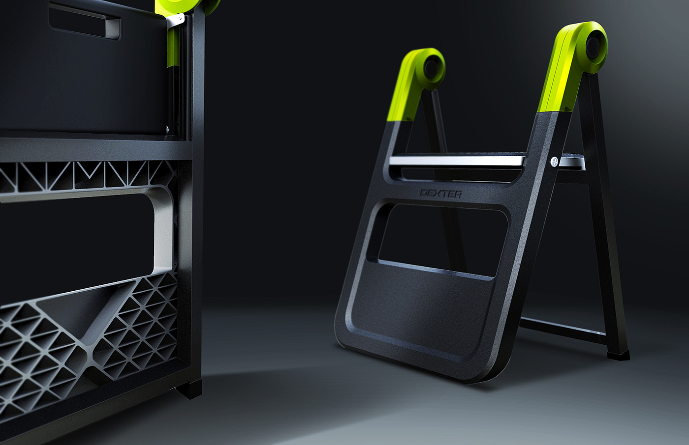 DEXTER，portable，fold，ladder，
