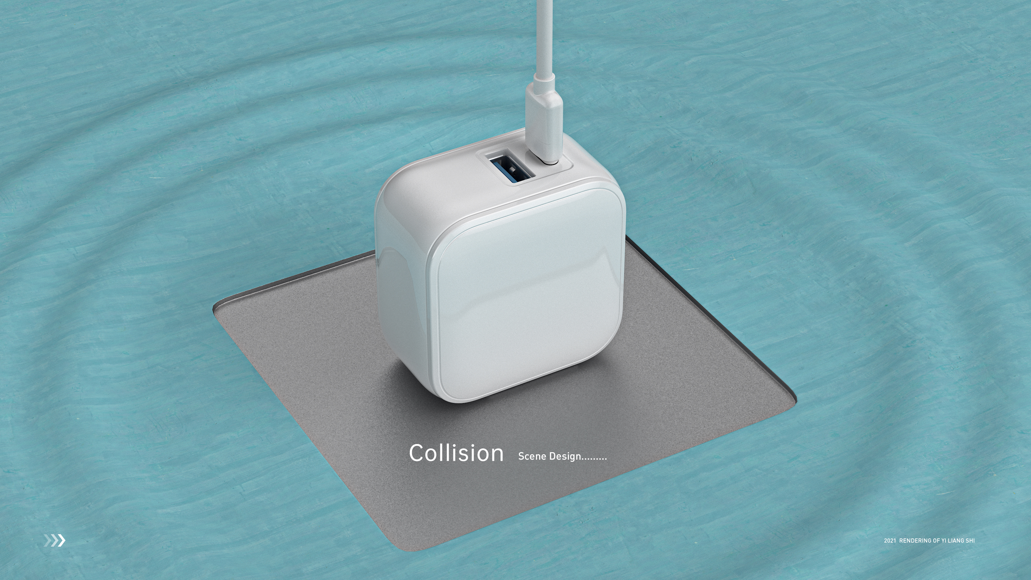 Product rendering，Product animation，c4d，rs，Charger，Mobile Accessories，