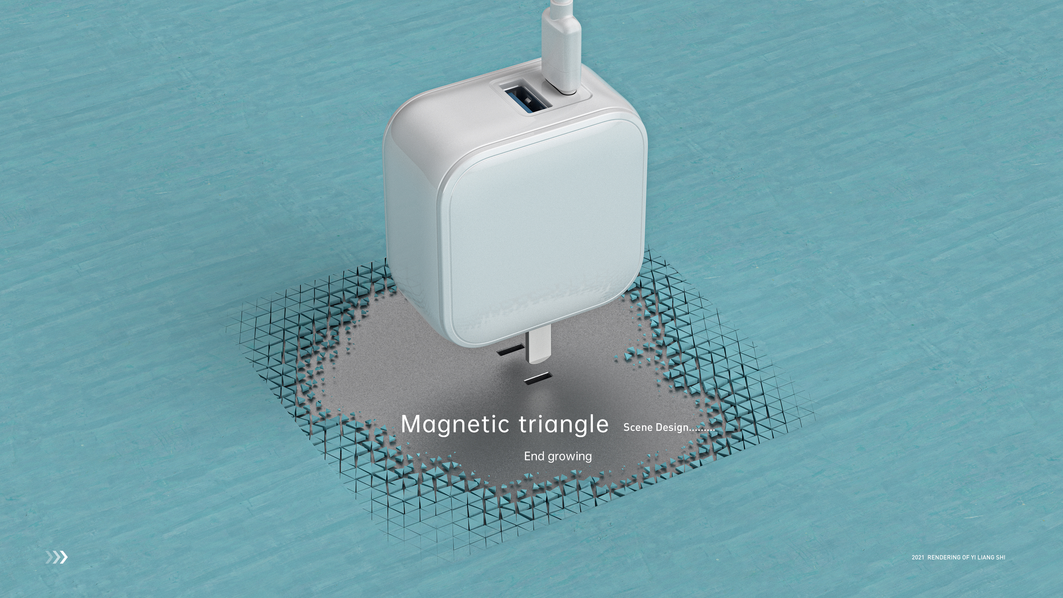 Product rendering，Product animation，c4d，rs，Charger，Mobile Accessories，