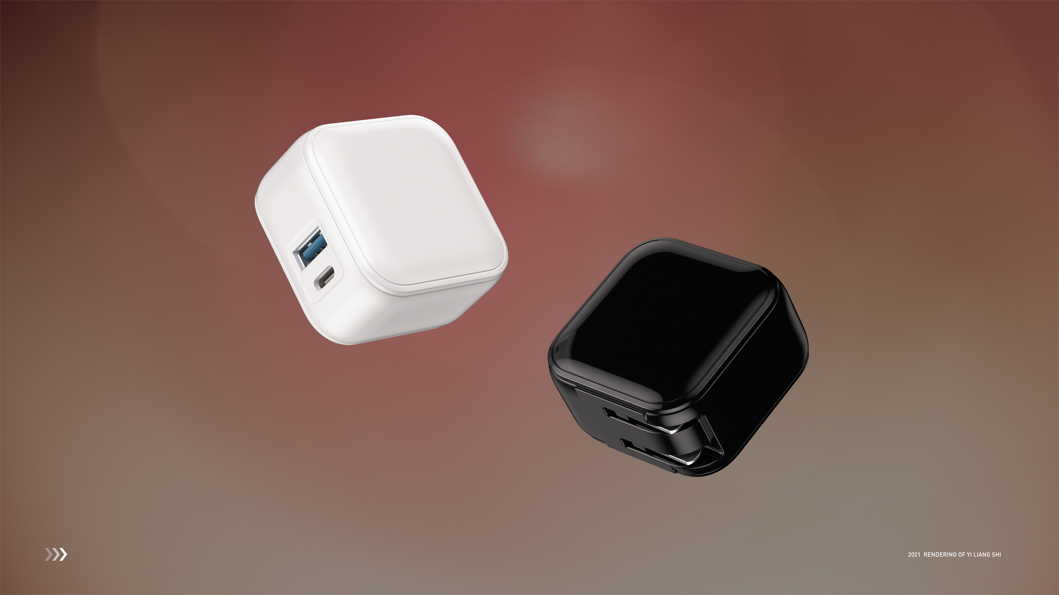 Product rendering，Product animation，c4d，rs，Charger，Mobile Accessories，