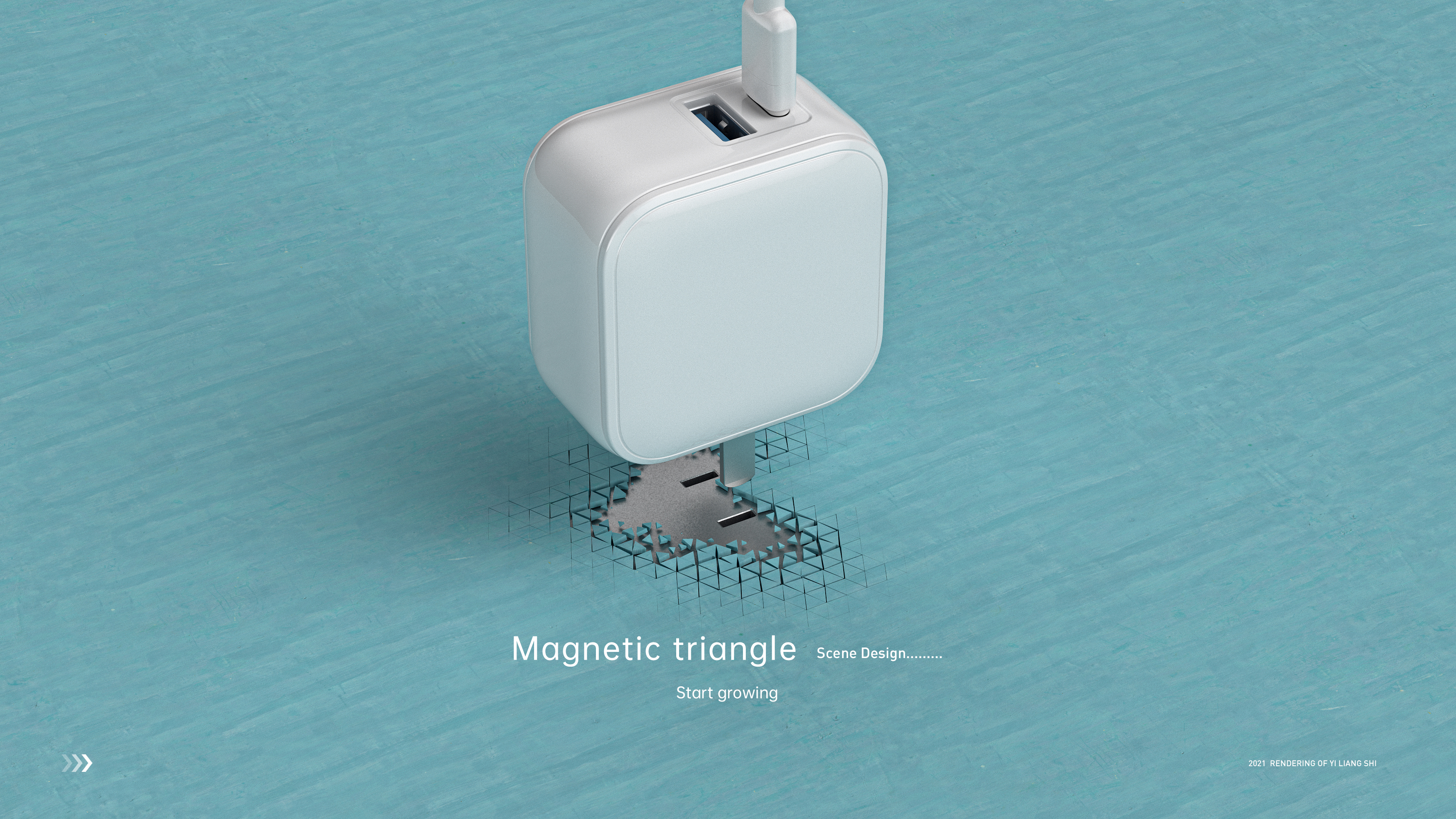 Product rendering，Product animation，c4d，rs，Charger，Mobile Accessories，