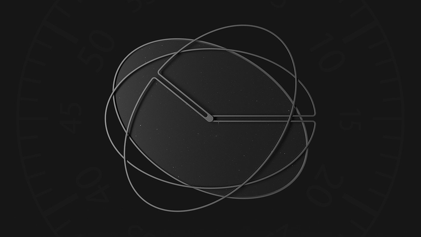 Wall clock，atom，universe，track，solar system，