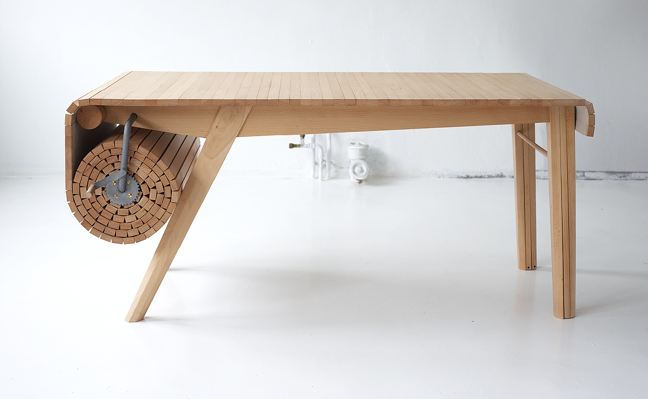 Table，deformation，Roller shutter，furniture design ，