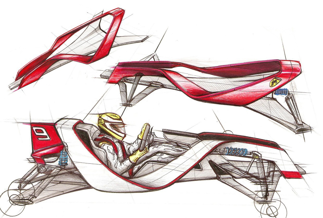 France，motorcycle，Hand drawn，French designer，