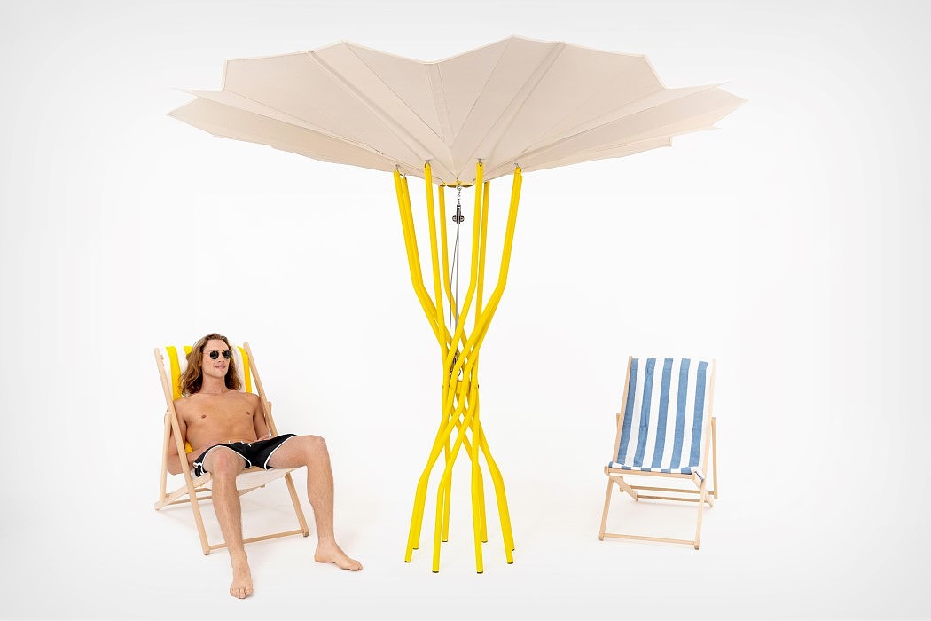 沙滩，伞，折叠伞，制冷，太阳能，