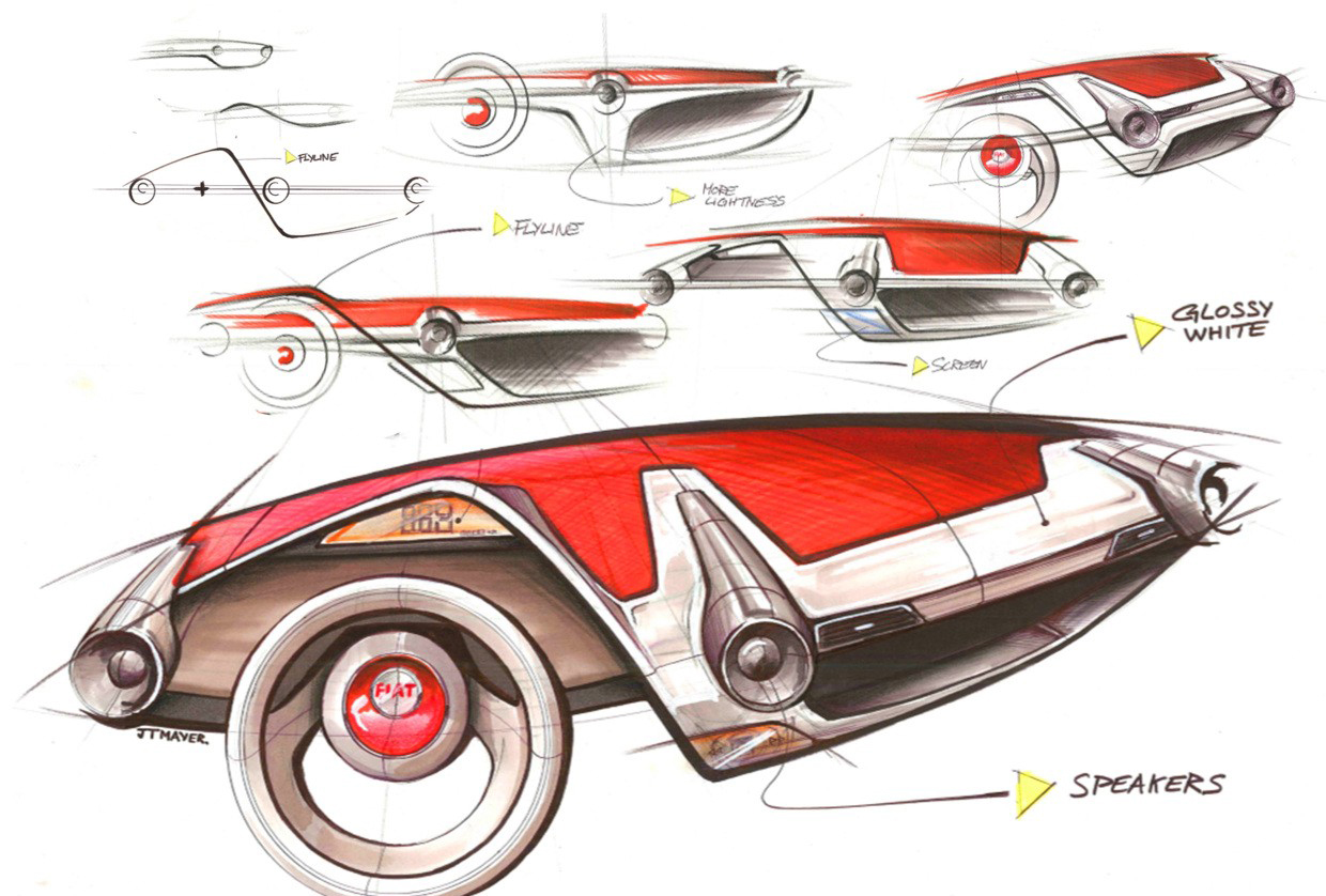 France，motorcycle，Hand drawn，French designer，