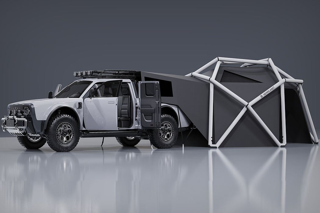 truck，Electric truck，Tent，