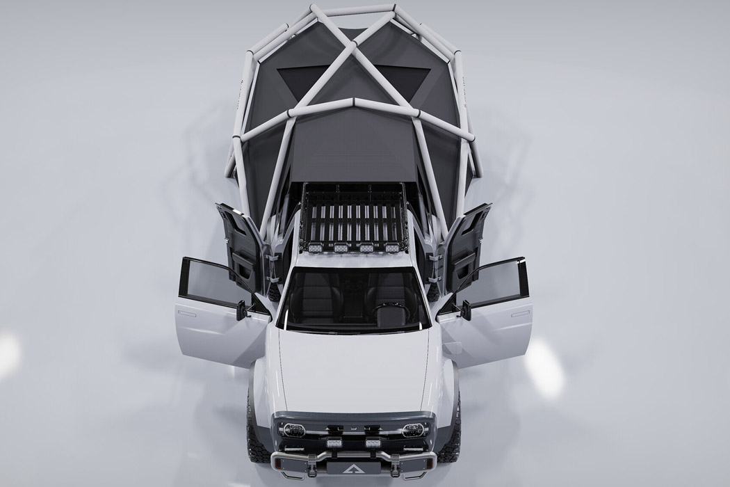 truck，Electric truck，Tent，