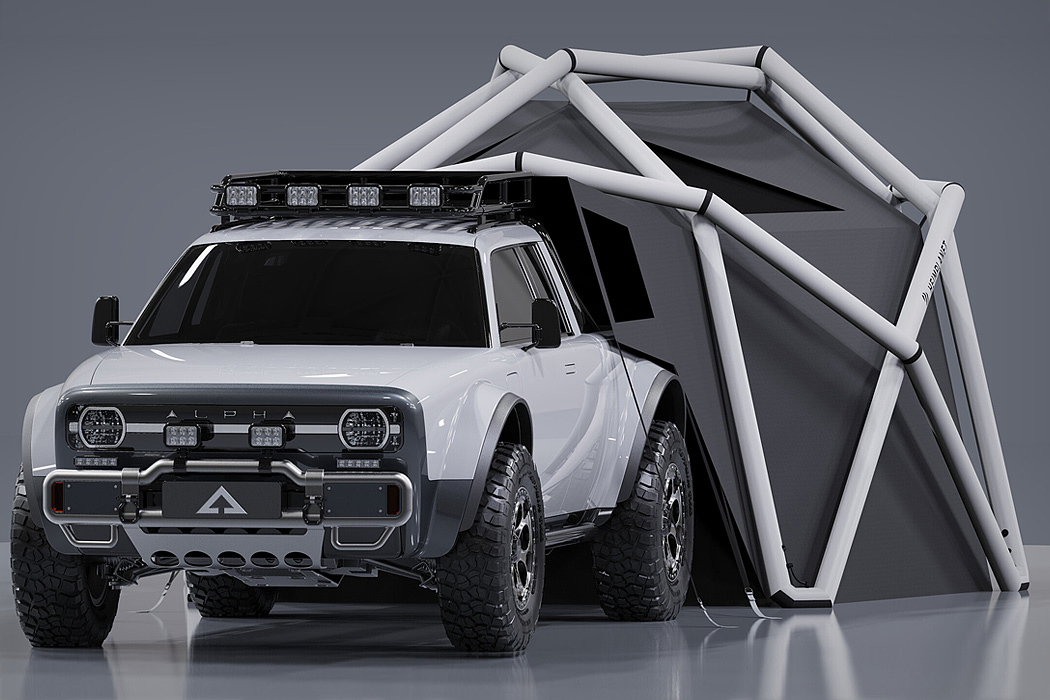 truck，Electric truck，Tent，
