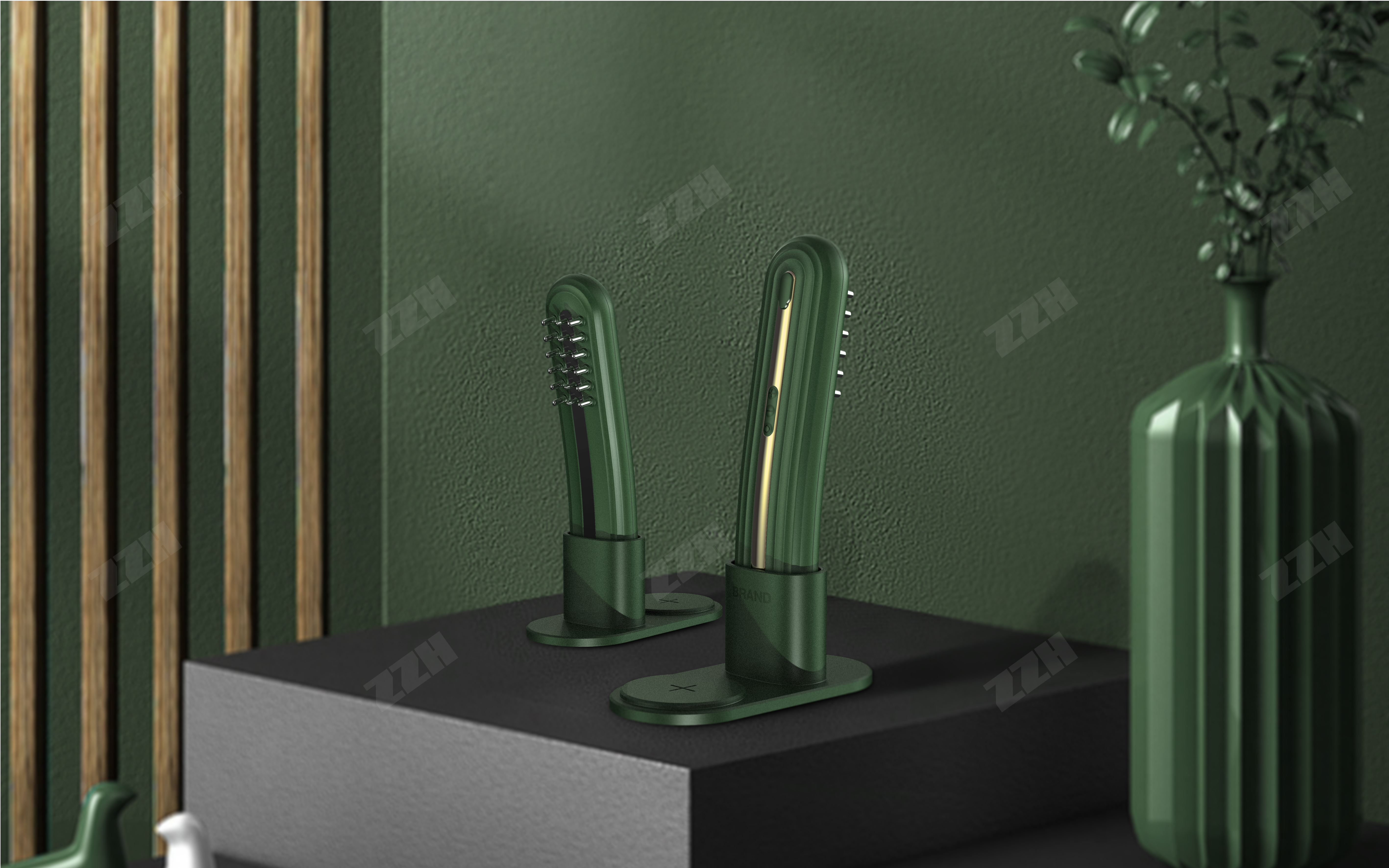 Hair comb，Healthcare，physiotherapy，cactus，Retro，fashion，