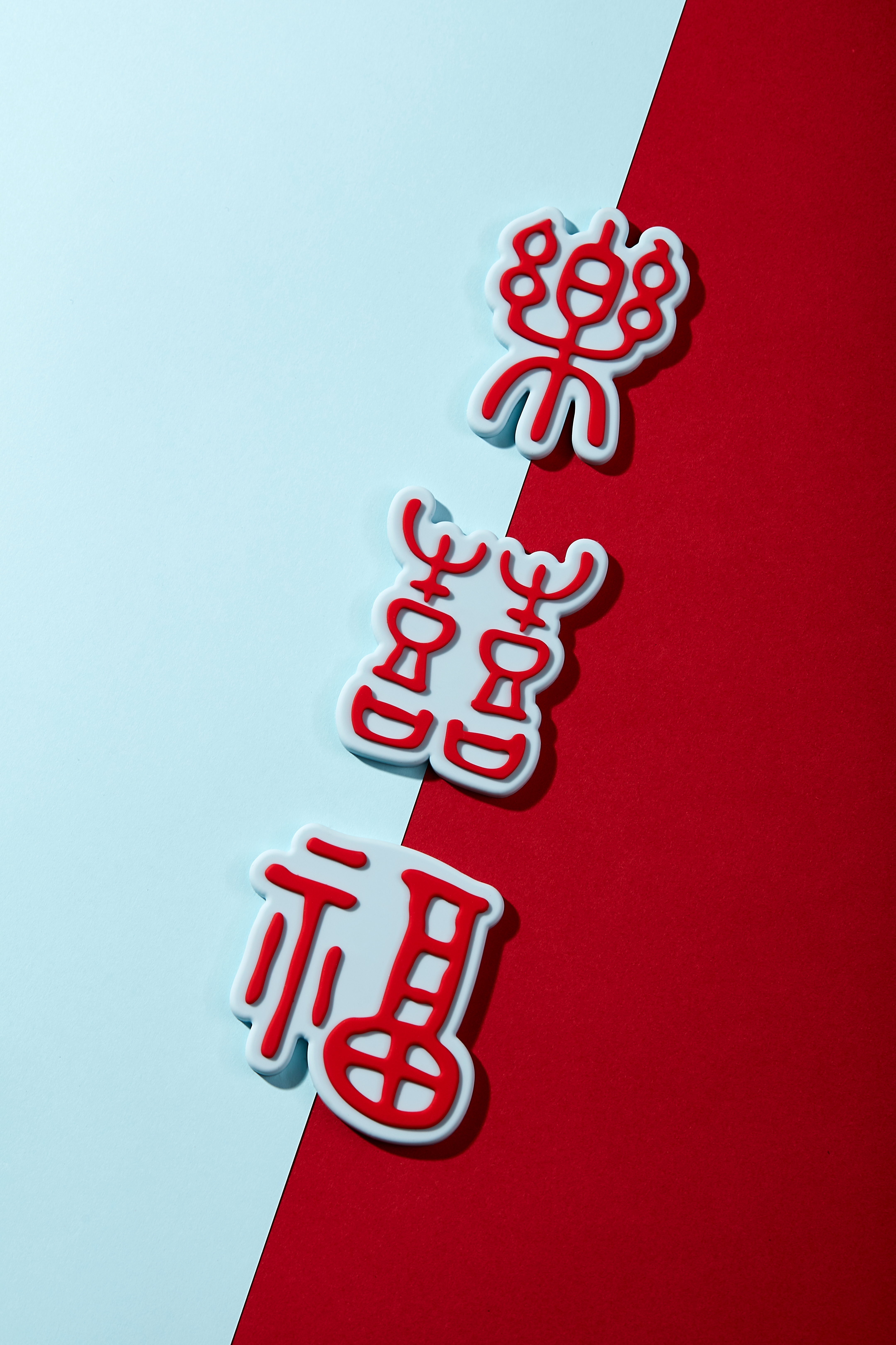 Chinese character culture，refrigerator magnet，Chinese character refrigerator sticker，Word in，gift，