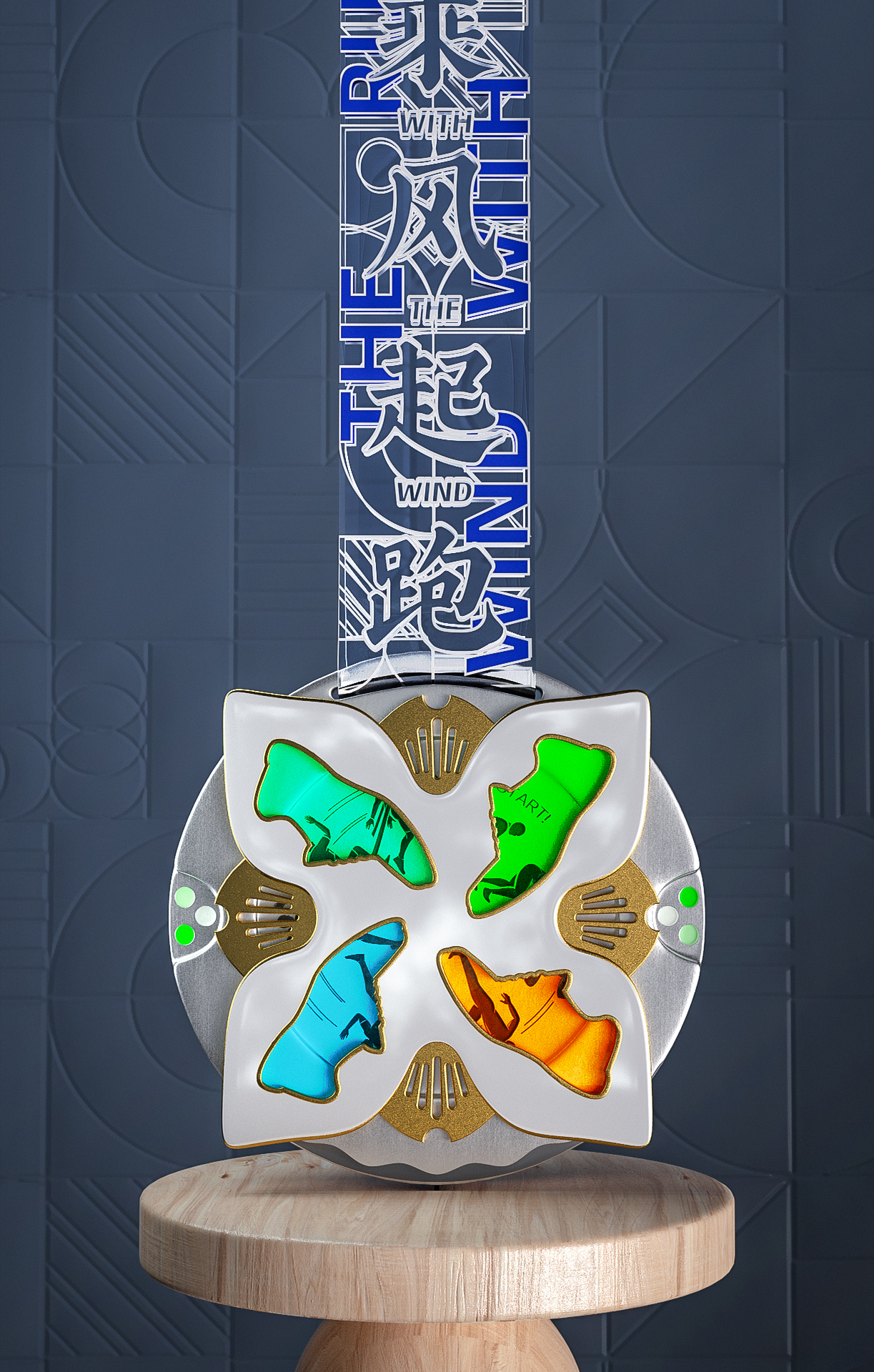 medal，Medal，badge，marathon，Marathon Medal，hardware，Cultural creation，windmill，