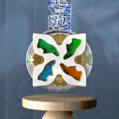 medal，Medal，badge，marathon，Marathon Medal，hardware，Cultural creation，windmill，
