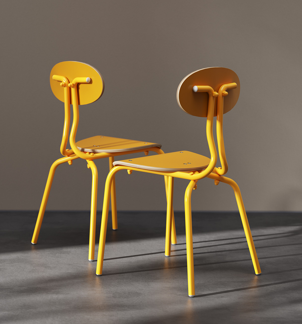 Suvæ，Children chair，Metal，