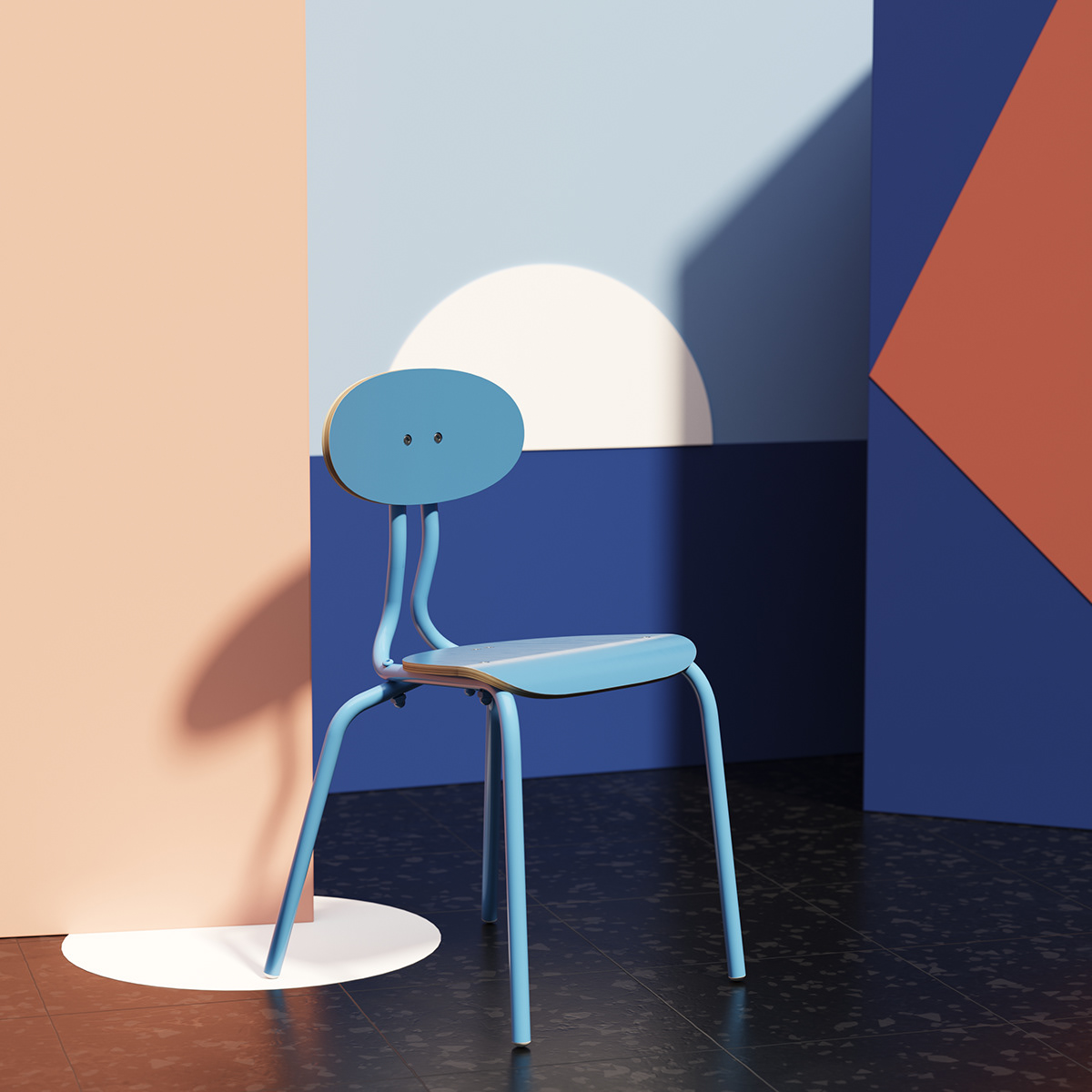 Suvæ，Children chair，Metal，