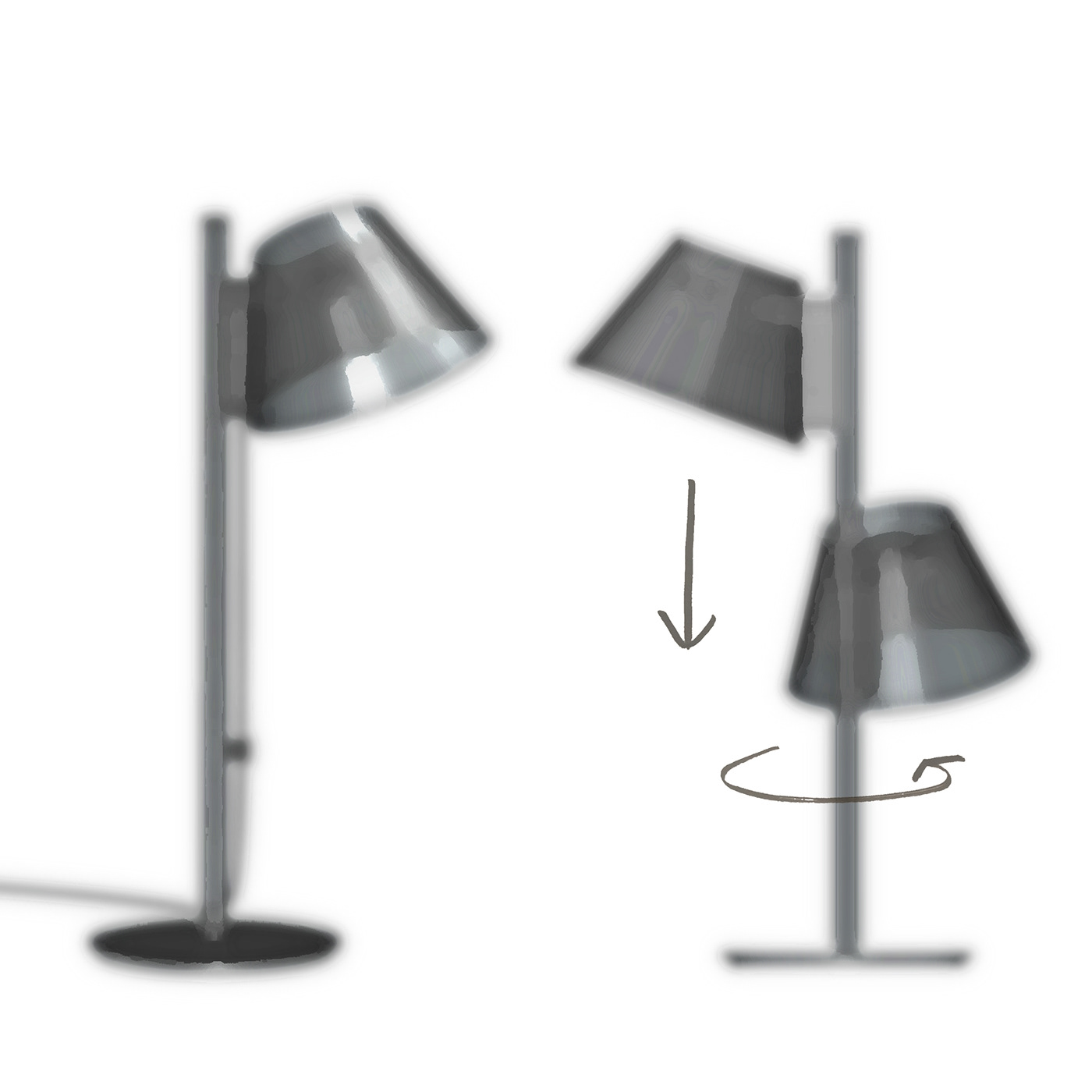 Mag lamp，Desk lamp，black，