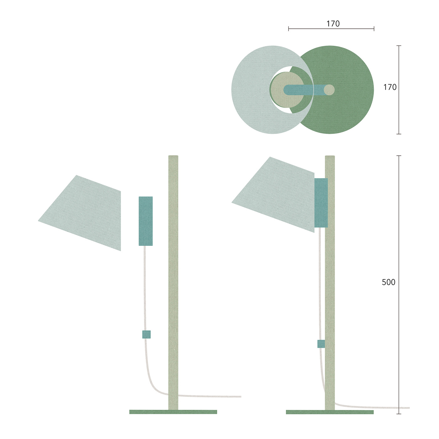 Mag lamp，Desk lamp，black，