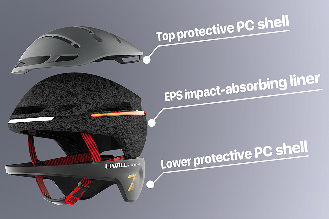 LIVAL EVO21，Smart bicycle helmet，black，