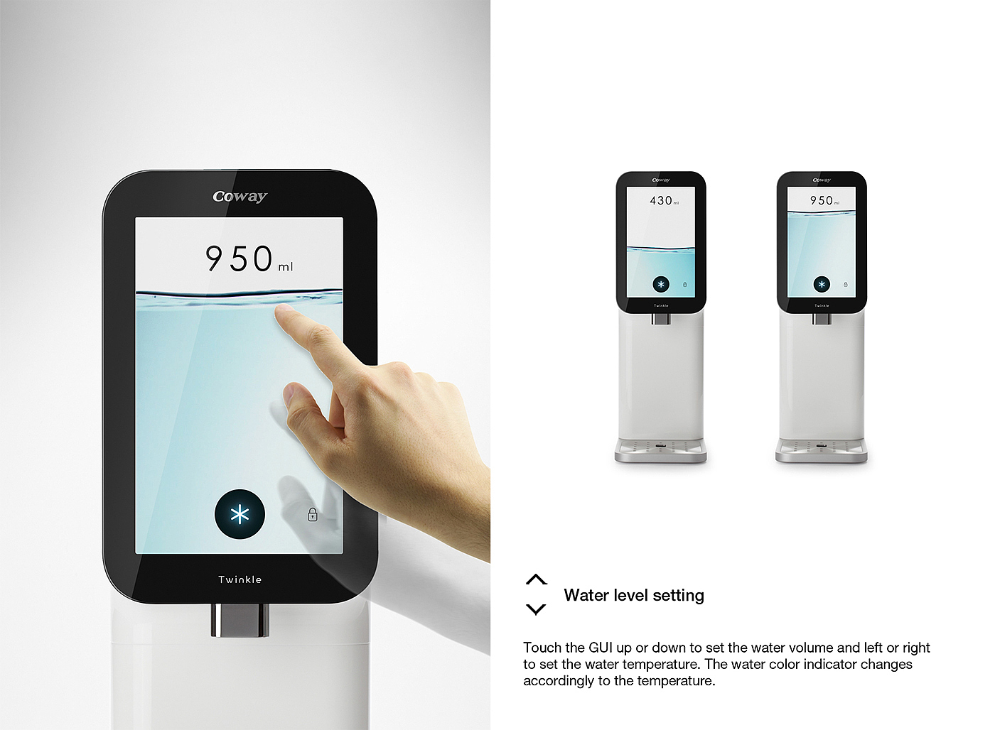 Water purifier，Smart appliances，Kitchen appliances，touch，Innovation interface，idea，