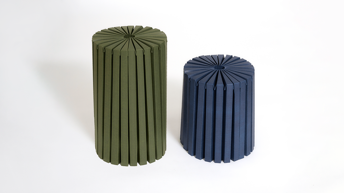 stool，Origami Technology，furniture，originality，Revolve Stool，