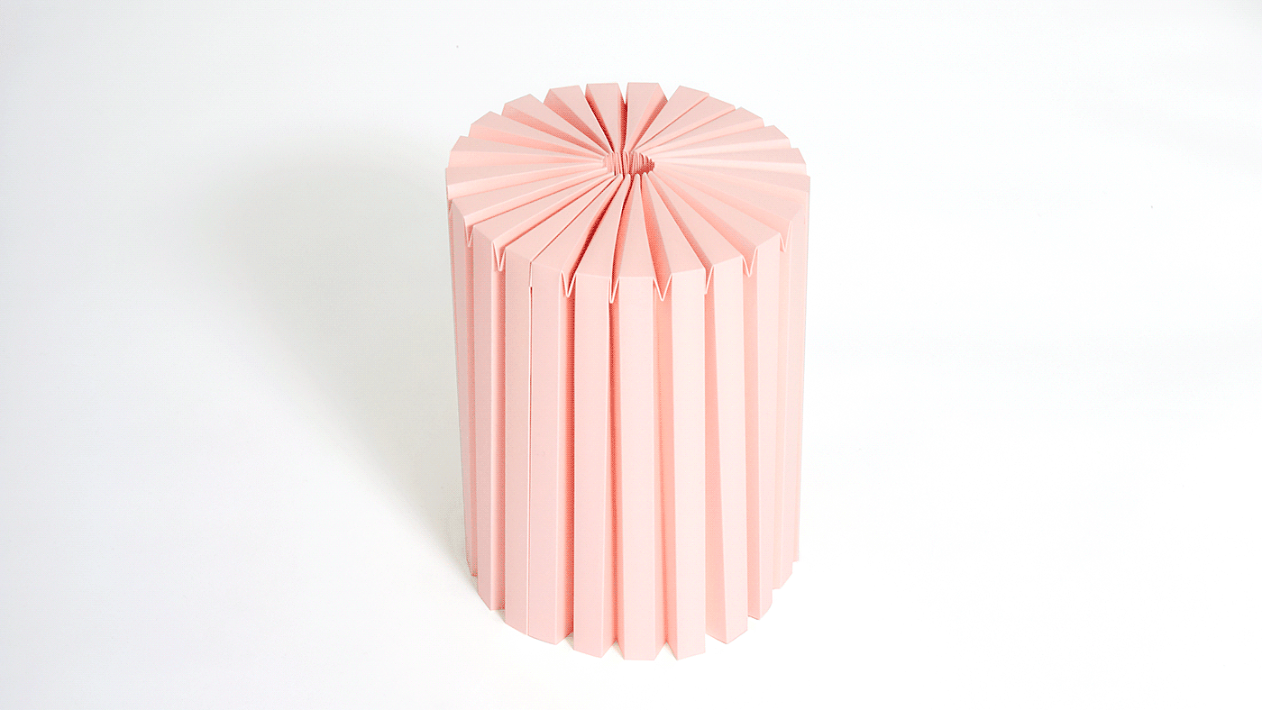 stool，Origami Technology，furniture，originality，Revolve Stool，