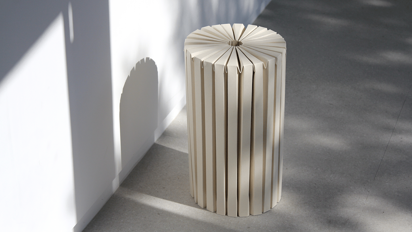 stool，Origami Technology，furniture，originality，Revolve Stool，