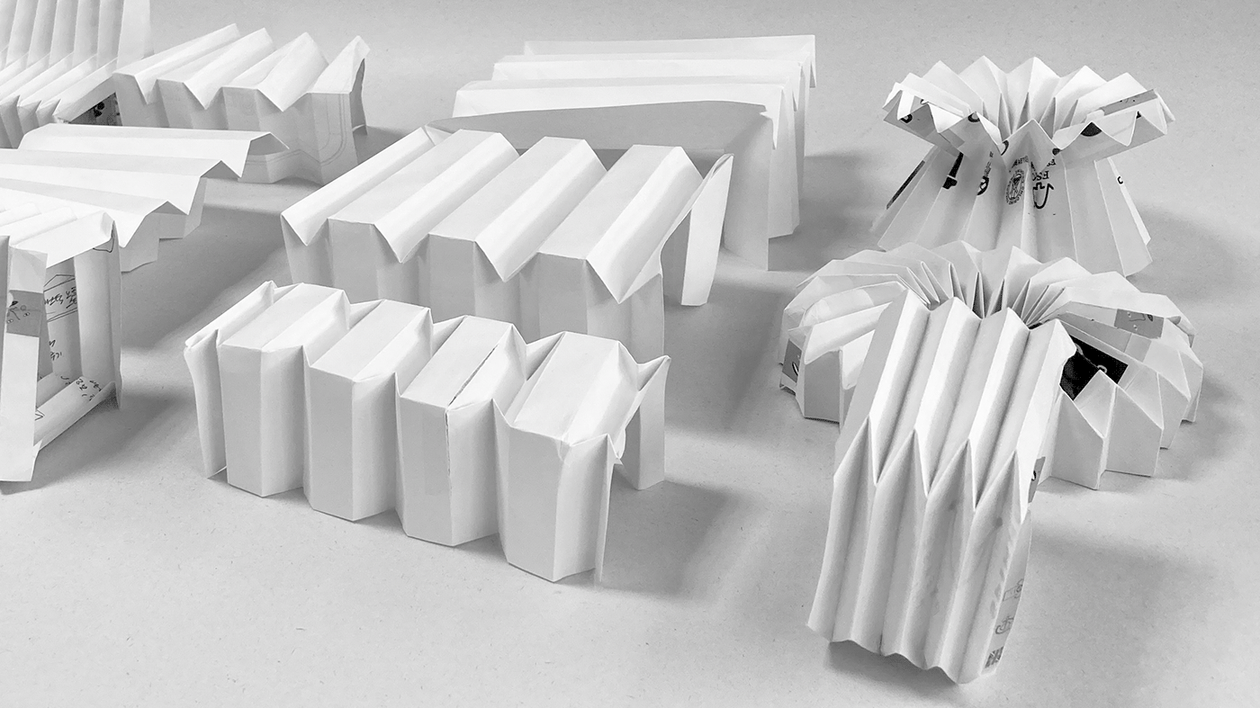 stool，Origami Technology，furniture，originality，Revolve Stool，