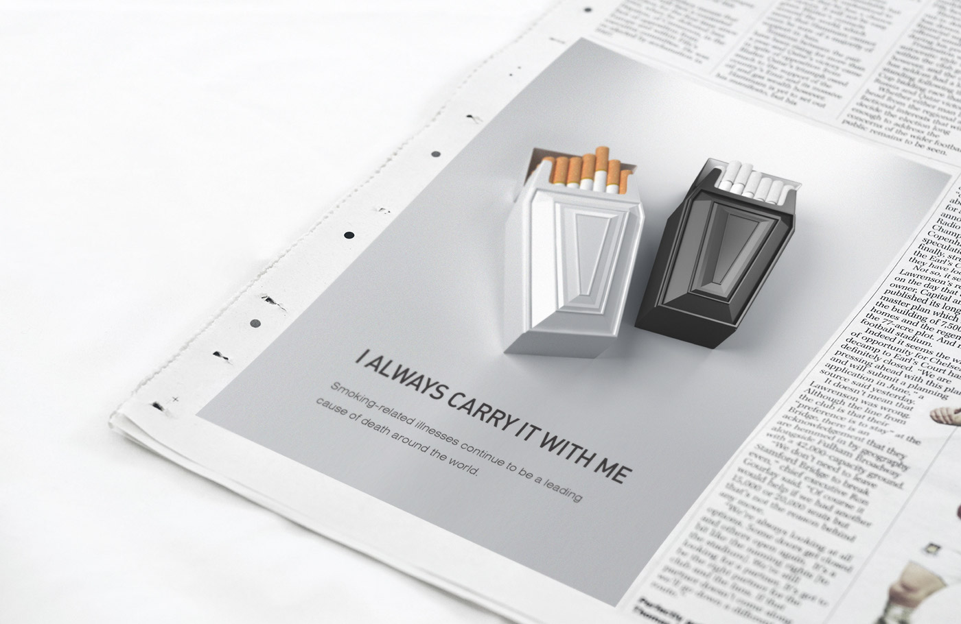 coffin，death，smoke，packing design，to prohibit smoking，cigarette，