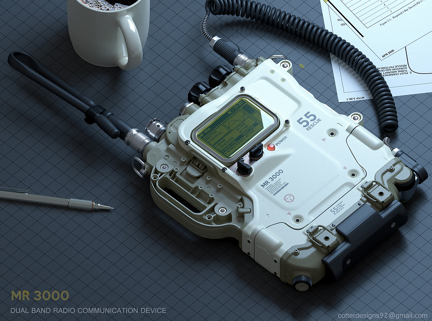 MR. 3000 Dual，Military radio machine，MR. 3000 Dual，3dmax，Military radio machine，3dmax，